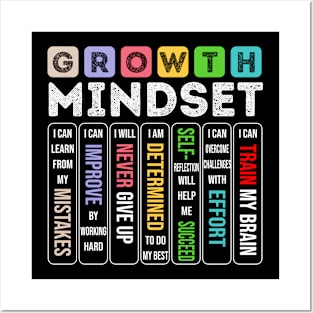 Growth Mindset Positive School Classroom Teacher Posters and Art